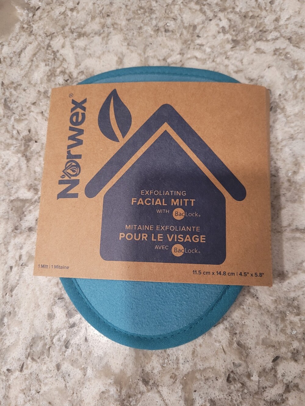 Norwex Exfoliating Facial Mitt - Teal Blue